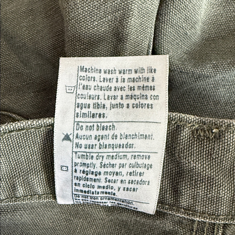 Carhartt Original Dungaree fit 32x32 💯 cotton. Green - Picture 6 of 10